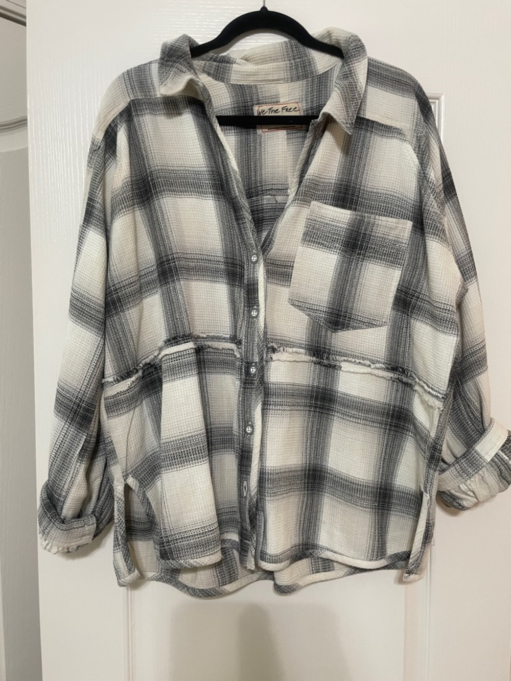 Free People Cozy in Plaid Shirt. NWOT